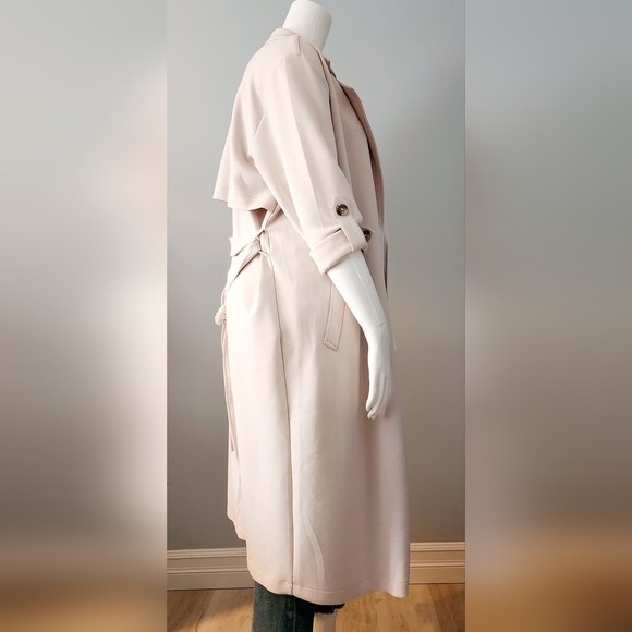 [X & 3X] NWT DEX Plus Trenchcoat in Bone - Picture 3 of 13